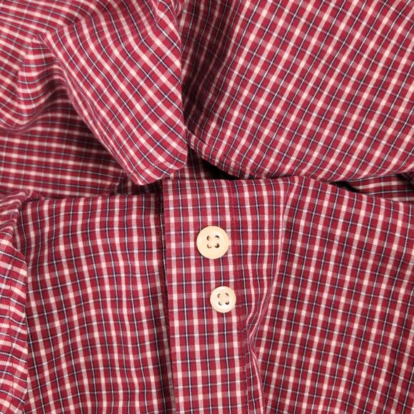 J.Crew Red Plaid Button-Up Shirt Men’s Small Long Sleeve 100% Cotton Casual - Picture 6 of 11
